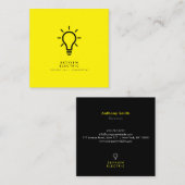 Business Card für moderne Elektrodienstleistungen Quadratische Visitenkarte (Vorne/Hinten)