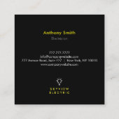 Business Card für moderne Elektrodienstleistungen Quadratische Visitenkarte (Rückseite)