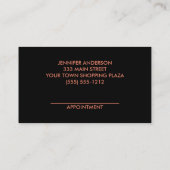 Business Card für moderne Makeup-Künstler Terminkarte (Rückseite)