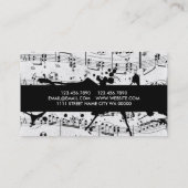 Business Card für moderne Musiklehrer Visitenkarte (Rückseite)