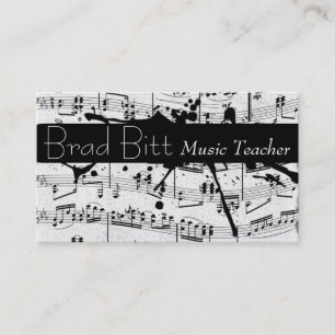 Business Card für moderne Musiklehrer Visitenkarte