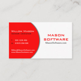 Business Card für moderne Red & White Technologie Visitenkarte