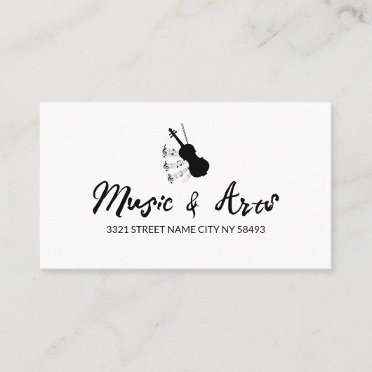 Business Card für Music Studio Instructor Visitenkarte (Vorderseite)