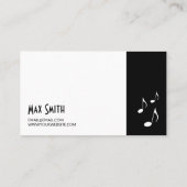 Business Card für Music Studio Instructor Visitenkarte (Rückseite)