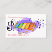Business Card für Musik Visitenkarte (Rückseite)