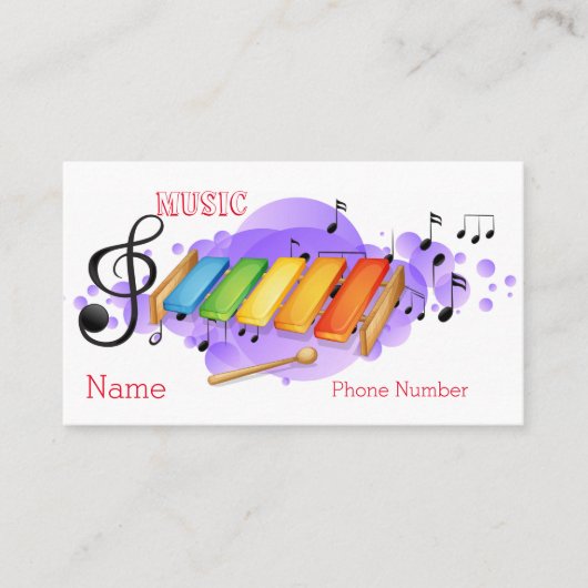 Business Card für Musik Visitenkarte (Vorderseite)