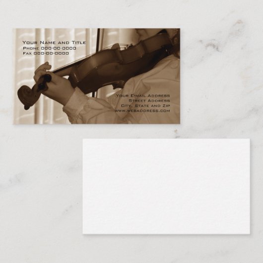 Business Card für Musiklehrer Visitenkarte (Vorne/Hinten)