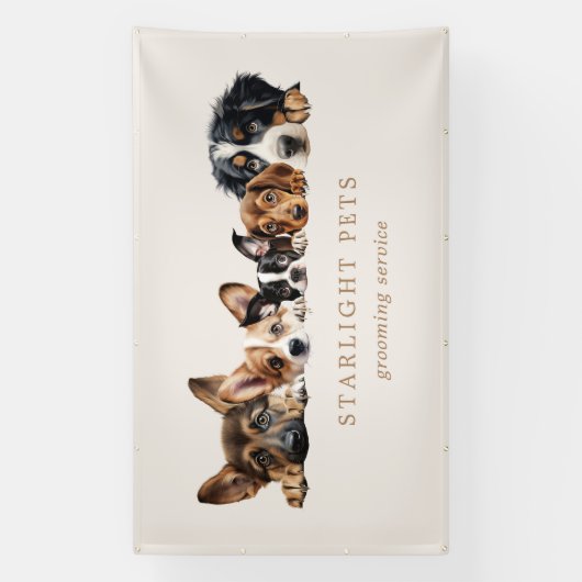 Business Card für niedliche Hunde Banner (Vertikal)