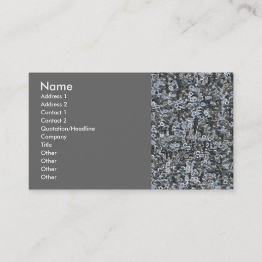 Business Card für Nuts und Bolzen Visitenkarte (Vorderseite)
