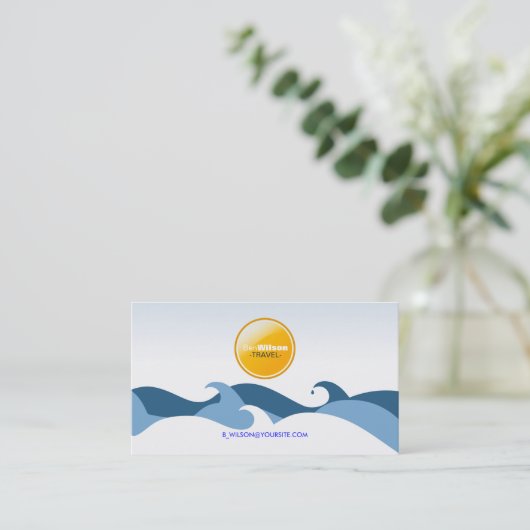 Business Card für Ocean Waves Visitenkarte (Stehend Vorderseite)