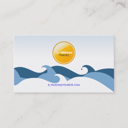 Business Card für Ocean Waves Visitenkarte (Vorderseite)