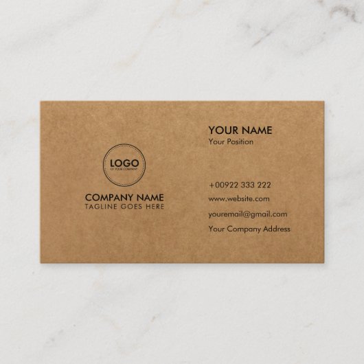 Business Card für Premium Craft Visitenkarte (Vorderseite)