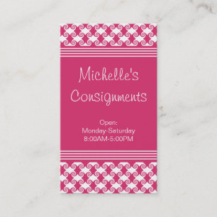 Business Card für raffinierte Wirbel, Magenta Visitenkarte