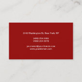 Business Card für Red Makeup Artist Script Visitenkarte (Rückseite)