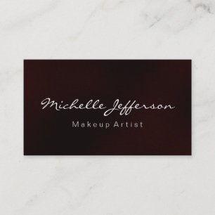 Business Card für Red Makeup Artist Script Visitenkarte