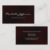 Business Card für Red Makeup Artist Script Visitenkarte (Vorne/Hinten)