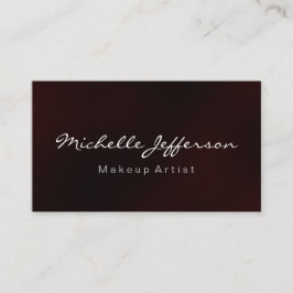 Business Card für Red Makeup Artist Script Visitenkarte