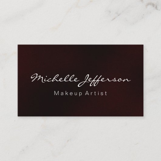 Business Card für Red Makeup Artist Script Visitenkarte (Vorderseite)