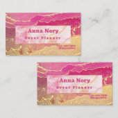 Business Card für Rosa- und Gold-Events Visitenkarte (Vorne/Hinten)