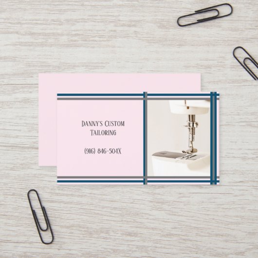 Business Card für rosafarbene Schneidemaschine Visitenkarte (Vorderseite/Rückseite Beispiel)