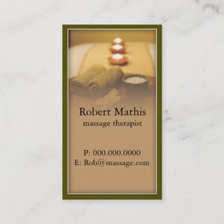 Business Card für ruhige Massagetherapeuten Terminkarte
