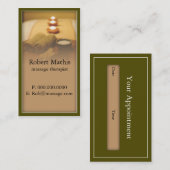 Business Card für ruhige Massagetherapeuten Terminkarte (Vorne/Hinten)