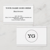 Business Card für Schlichte und einfache Friseure Visitenkarte (Vorne/Hinten)