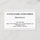 Business Card für Schlichte und einfache Friseure Visitenkarte (Vorderseite)
