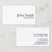 Business Card für schlichte weiße Systemarchitektu Visitenkarte (Vorne/Hinten)