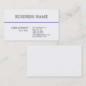 Business Card für Schwarz/Weiß-Blau-Linie Manager Visitenkarte (Vorne/Hinten)
