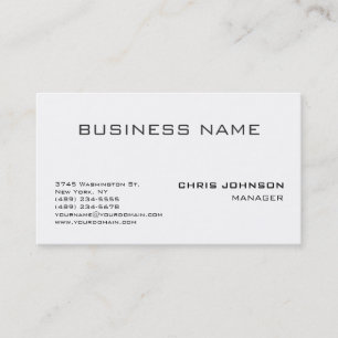 Business-Card für Schwarz/Weiß-Grau-Clear-Manager Visitenkarte