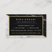 Business Card für Schwarz-Weiß-Marmor Visitenkarte (Rückseite)