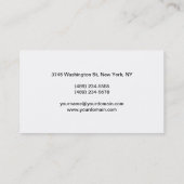 Business Card für Schwarzweiß-Script-Manager Visitenkarte (Rückseite)