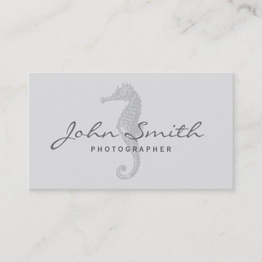 Business Card für Seepferd-Fotografen Visitenkarte (Vorderseite)