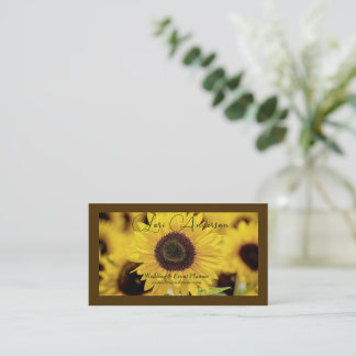 Business Card für Sonnenblumen-Eventplaner Visitenkarte