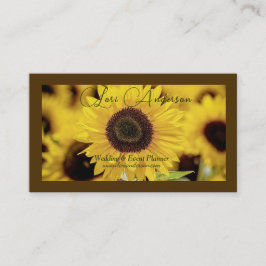 Business Card für Sonnenblumen-Eventplaner Visitenkarte