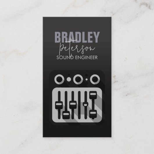 Business Card für Sound Engineering Audio Engineer Visitenkarte (Vorderseite)