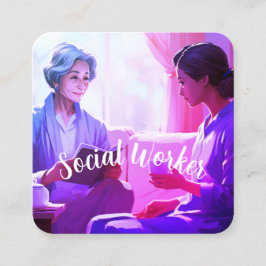 Business Card für Sozialarbeiter Quadratische Visitenkarte