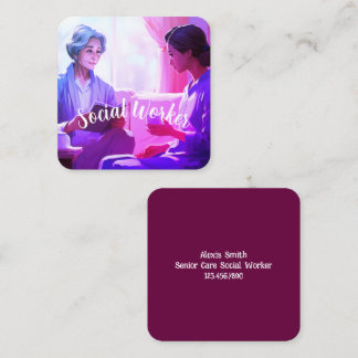 Business Card für Sozialarbeiter Quadratische Visitenkarte