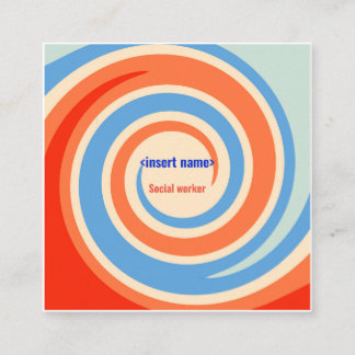 Business Card für Sozialarbeiter Quadratische Visitenkarte