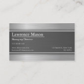 Business Card für Stahl/Aluminium-Effekt Visitenkarte (Rückseite)