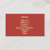 Business Card für Tiny Red Hearts Muster Visitenkarte (Vorderseite)