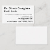 Business Card für unterbewertete Familienzahnärzte Visitenkarte (Vorne/Hinten)