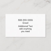 Business Card für Veranstaltungen und Party Visitenkarte (Rückseite)