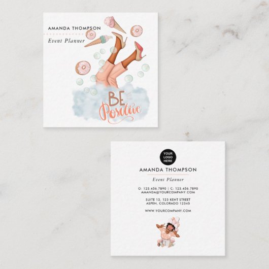 Business Card für Veranstaltungsplaner Quadratische Visitenkarte (Vorne/Hinten)
