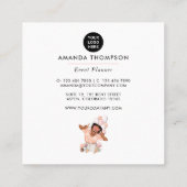 Business Card für Veranstaltungsplaner Quadratische Visitenkarte (Rückseite)