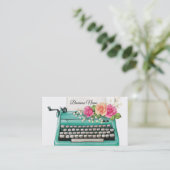 Business Card für Vintage Schreibmaschinen Visitenkarte (Stehend Vorderseite)