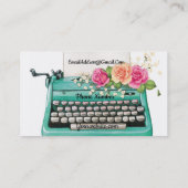 Business Card für Vintage Schreibmaschinen Visitenkarte (Rückseite)