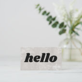 Business Card für zeitgemäße Minimalistische Schri Visitenkarte (Stehend Vorderseite)