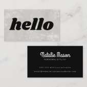 Business Card für zeitgemäße Minimalistische Schri Visitenkarte (Vorne/Hinten)